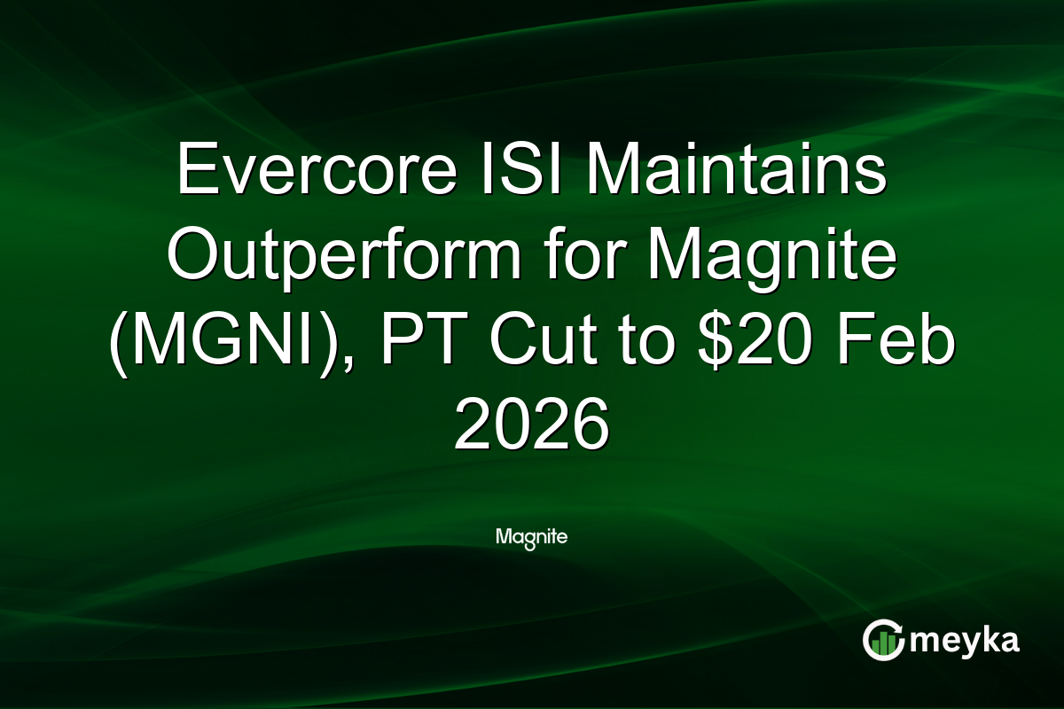Evercore ISI Maintains Outperform for Magnite (MGNI), PT Cut to $20 Feb 2026