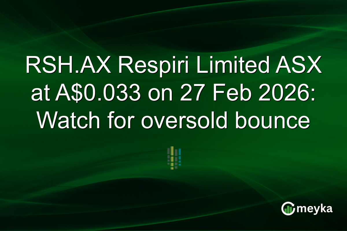 RSH.AX Respiri Limited ASX at A$0.033 on 27 Feb 2026: Watch for oversold bounce