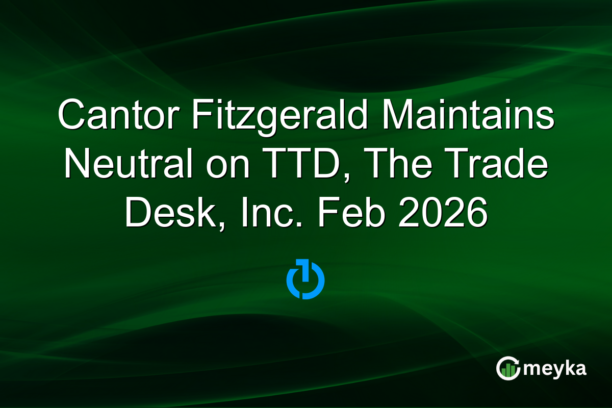 Cantor Fitzgerald Maintains Neutral on TTD, The Trade Desk, Inc. Feb 2026