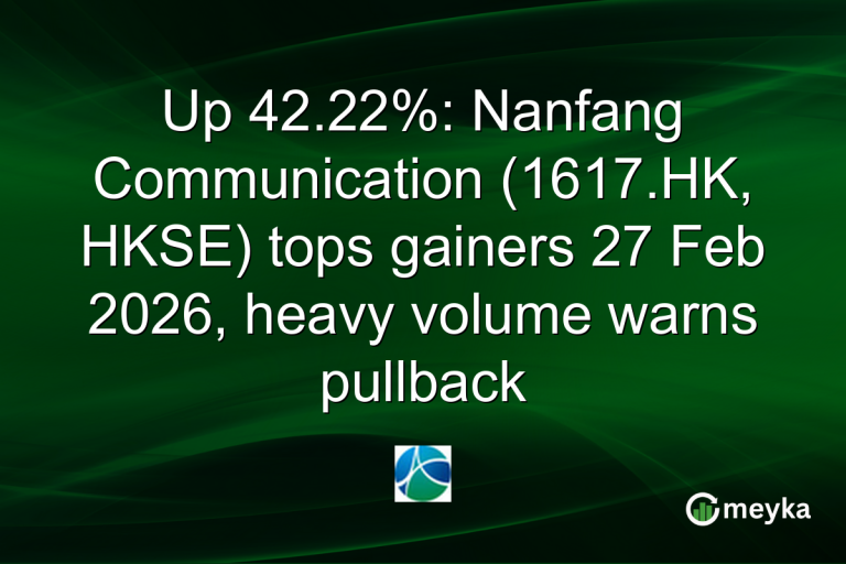 Up 42.22%: Nanfang Communication (1617.HK, HKSE) tops gainers 27 Feb 2026, heavy volume warns pullback