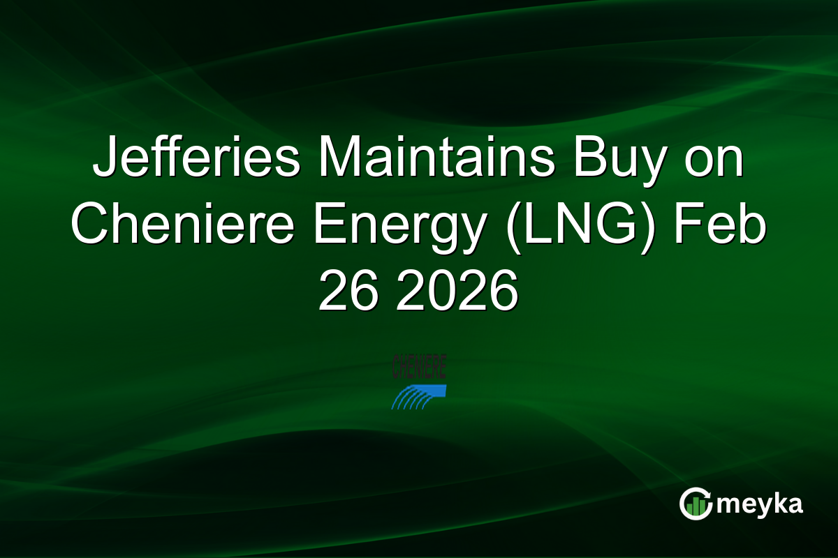 Jefferies Maintains Buy on Cheniere Energy (LNG) Feb 26 2026
