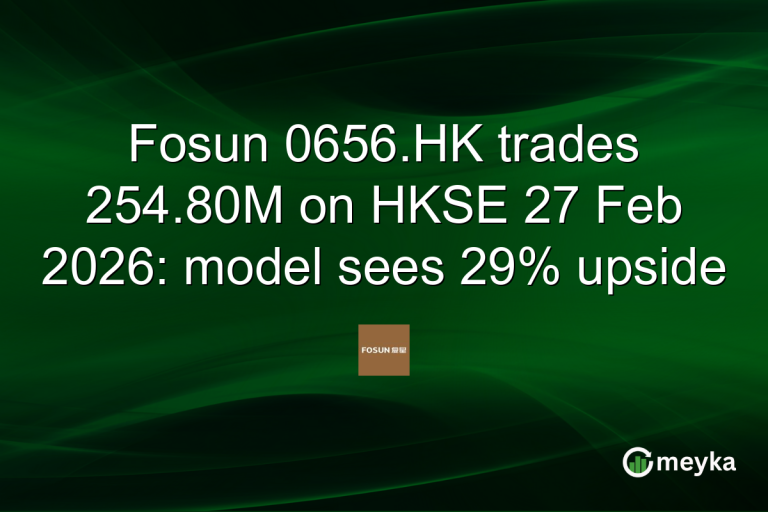 Fosun 0656.HK trades 254.80M on HKSE 27 Feb 2026: model sees 29% upside