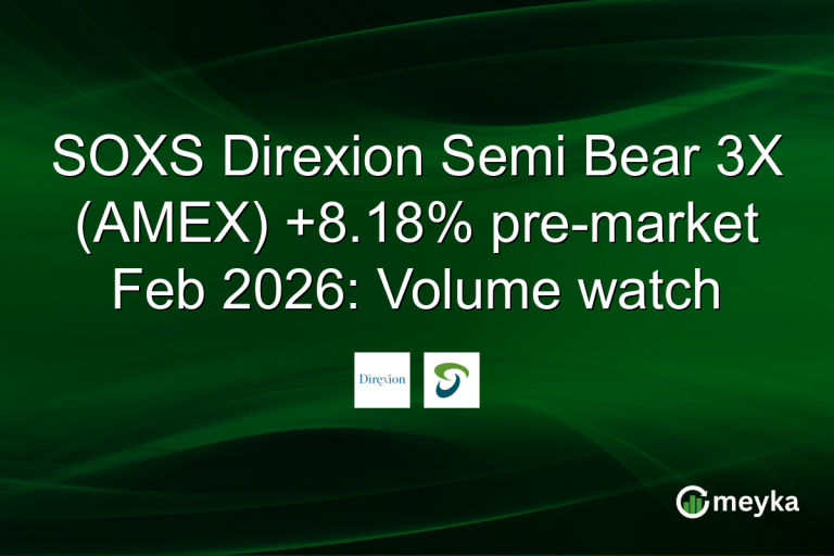 SOXS Direxion Semi Bear 3X (AMEX) +8.18% pre-market Feb 2026: Volume watch
