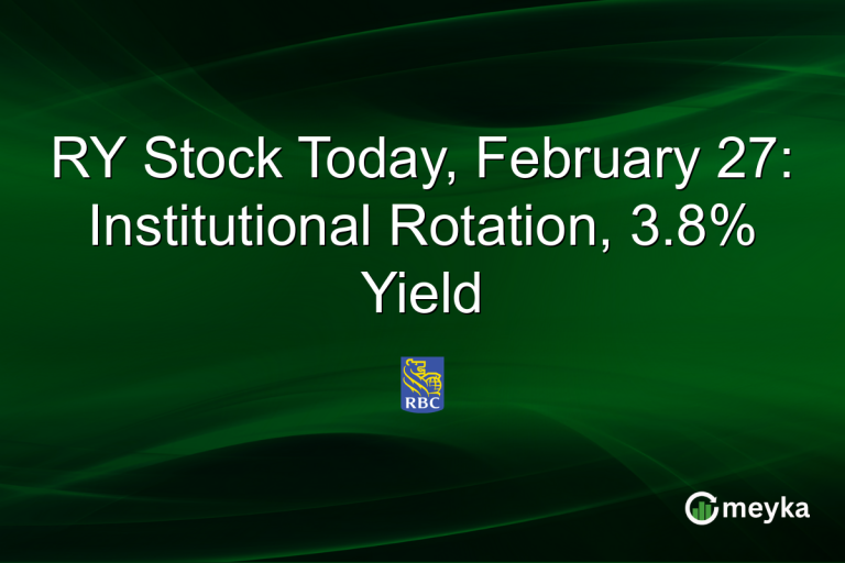 RY Stock Today, February 27: Institutional Rotation, 3.8% Yield