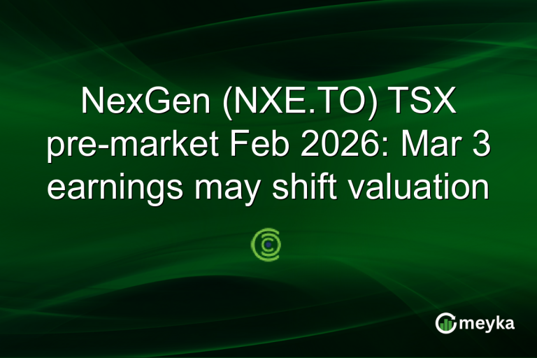 NexGen (NXE.TO) TSX pre-market Feb 2026: Mar 3 earnings may shift valuation