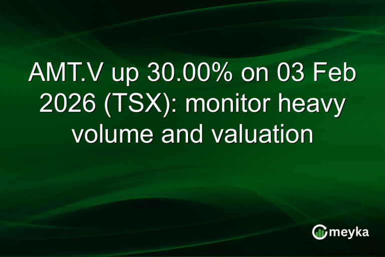 AMT.V up 30.00% on 03 Feb 2026 (TSX): monitor heavy volume and valuation