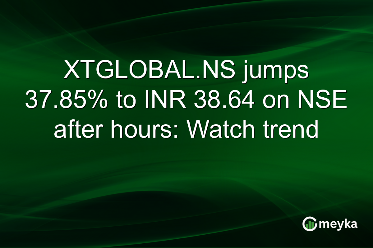 XTGLOBAL.NS jumps 37.85% to INR 38.64 on NSE after hours: Watch trend