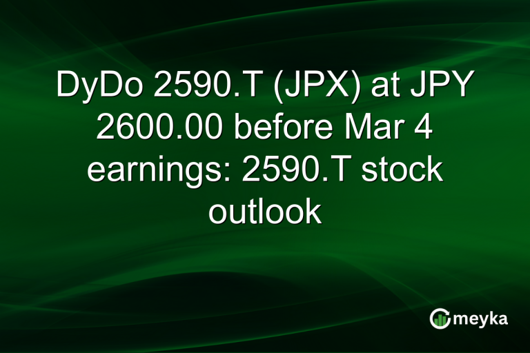 DyDo 2590.T (JPX) at JPY 2600.00 before Mar 4 earnings: 2590.T stock outlook
