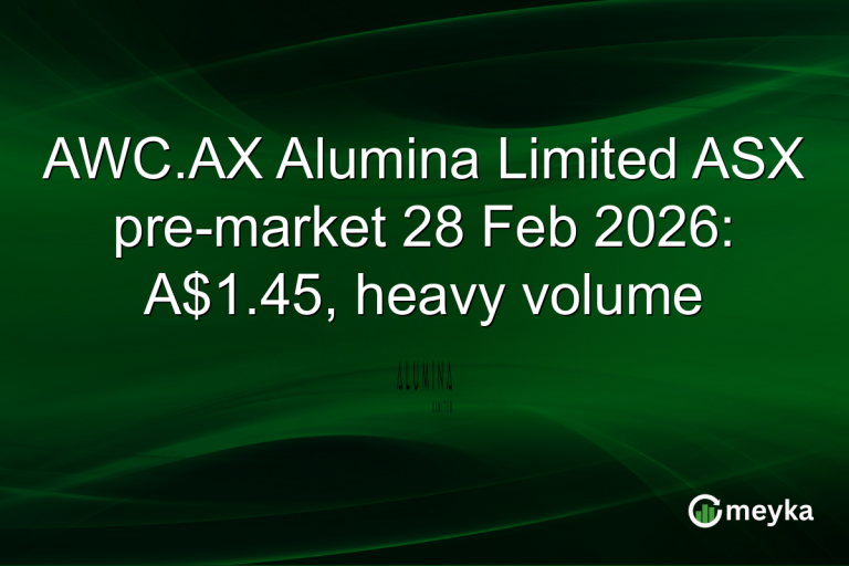 AWC.AX Alumina Limited ASX pre-market 28 Feb 2026: A$1.45, heavy volume