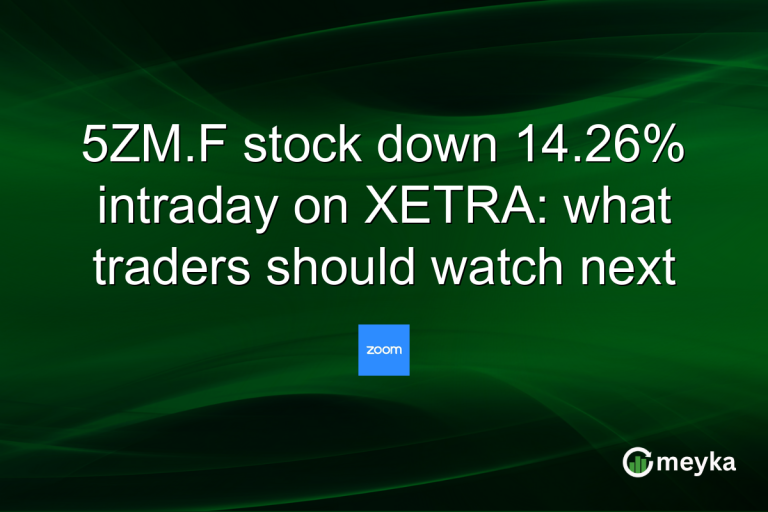 5ZM.F stock down 14.26% intraday on XETRA: what traders should watch next