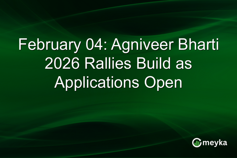 February 04: Agniveer Bharti 2026 Rallies Build as Applications Open
