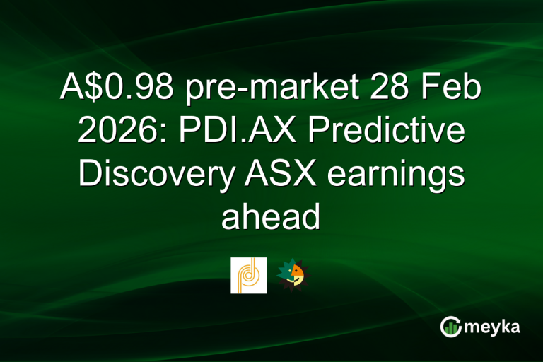 A$0.98 pre-market 28 Feb 2026: PDI.AX Predictive Discovery ASX earnings ahead