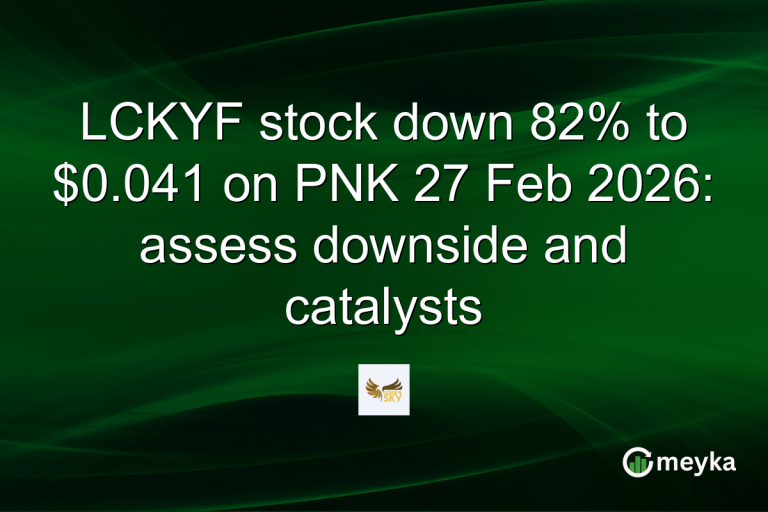 LCKYF stock down 82% to $0.041 on PNK 27 Feb 2026: assess downside and catalysts