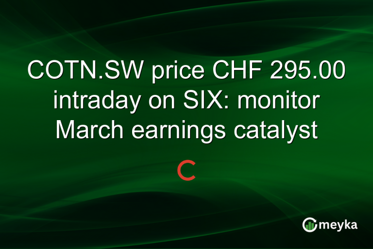 COTN.SW price CHF 295.00 intraday on SIX: monitor March earnings catalyst