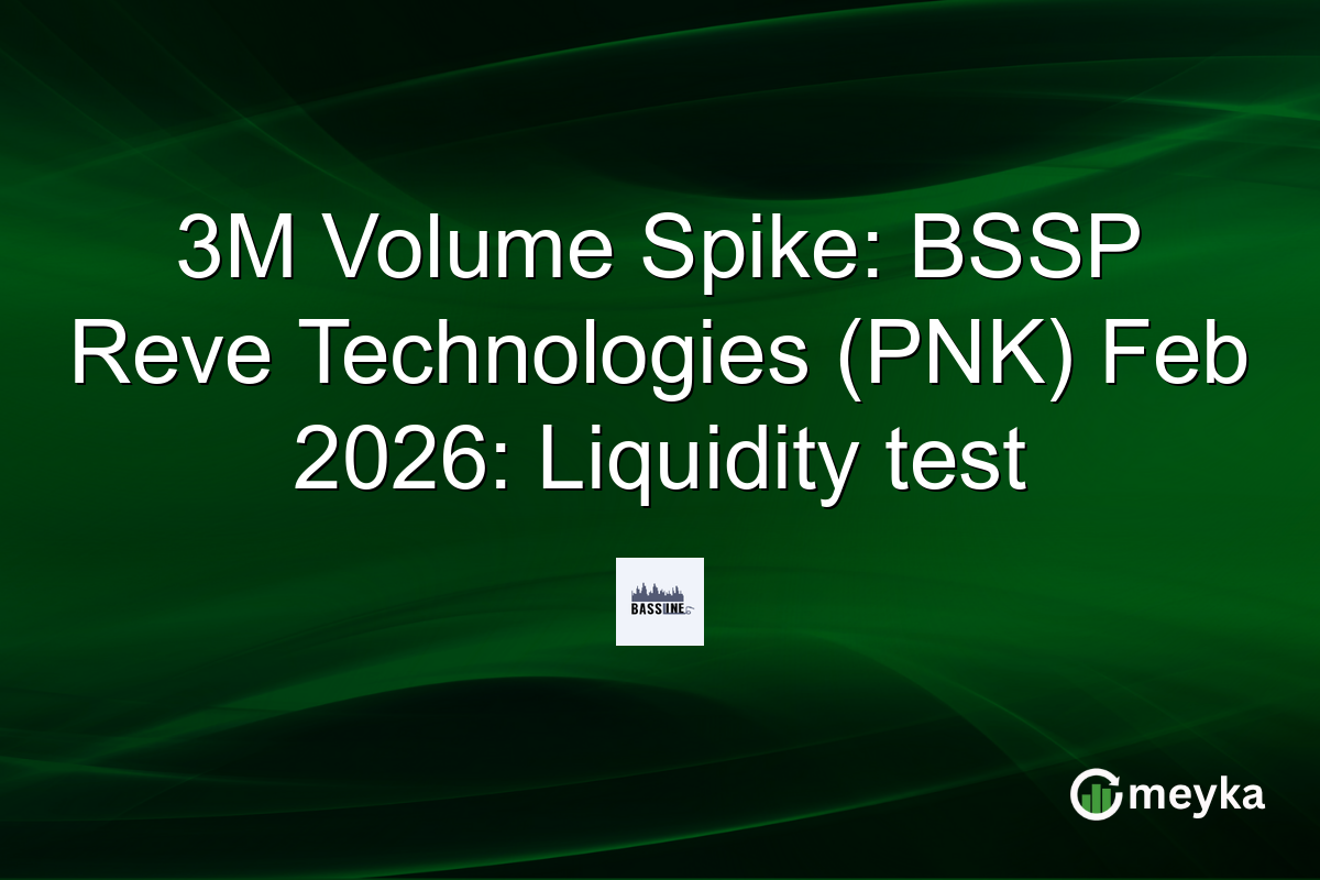 3M Volume Spike: BSSP Reve Technologies (PNK) Feb 2026: Liquidity test