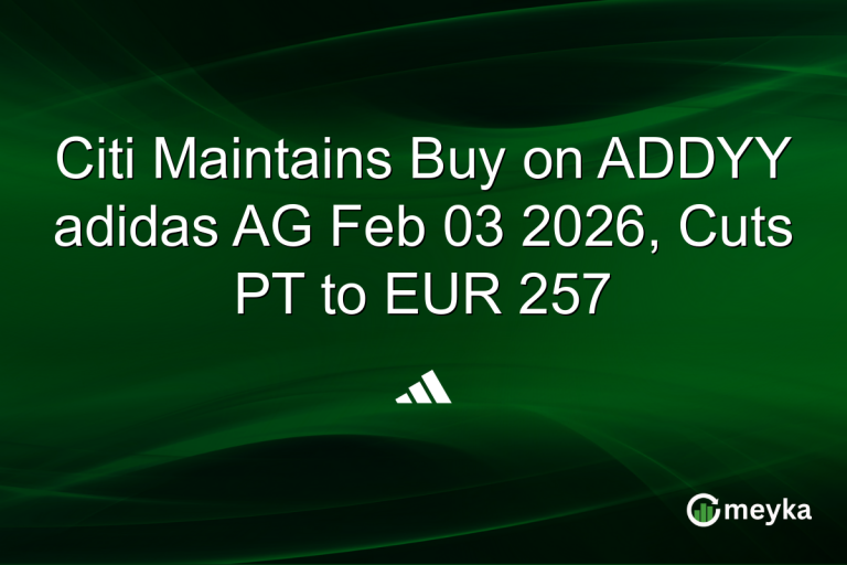 Citi Maintains Buy on ADDYY adidas AG Feb 03 2026, Cuts PT to EUR 257