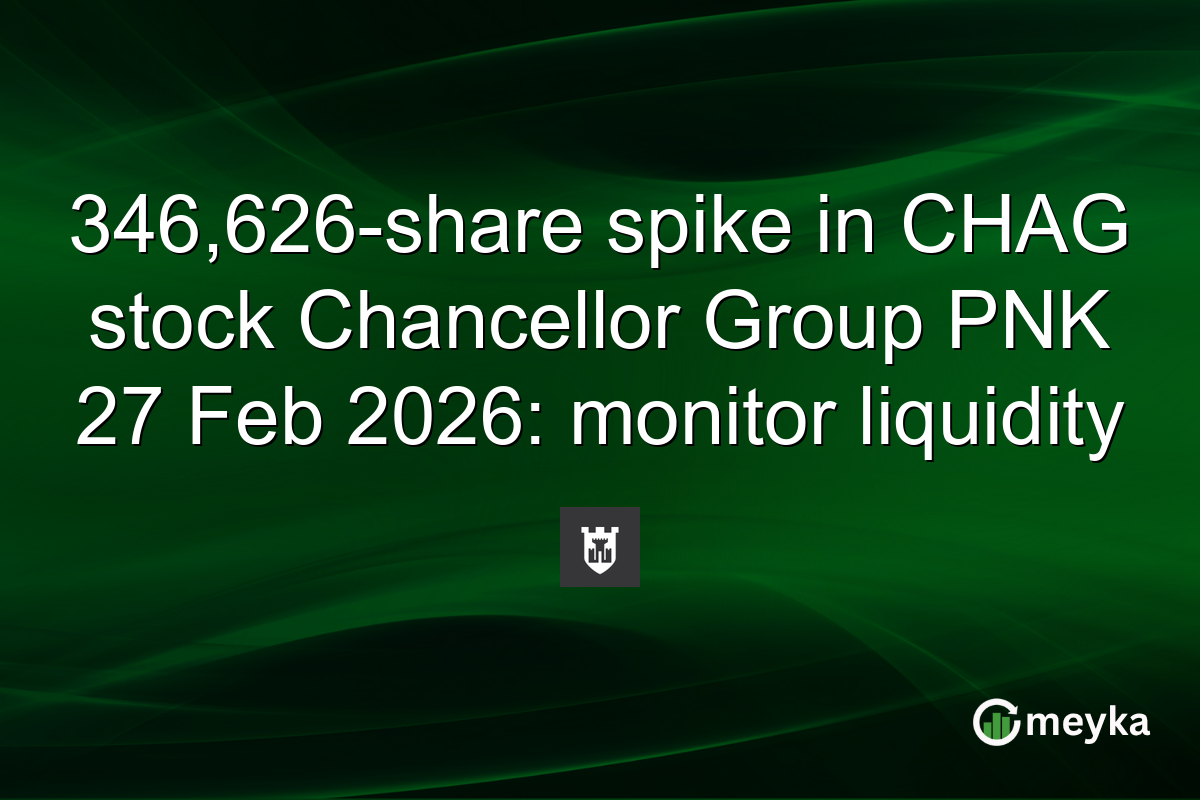 346,626-share spike in CHAG stock Chancellor Group PNK 27 Feb 2026: monitor liquidity