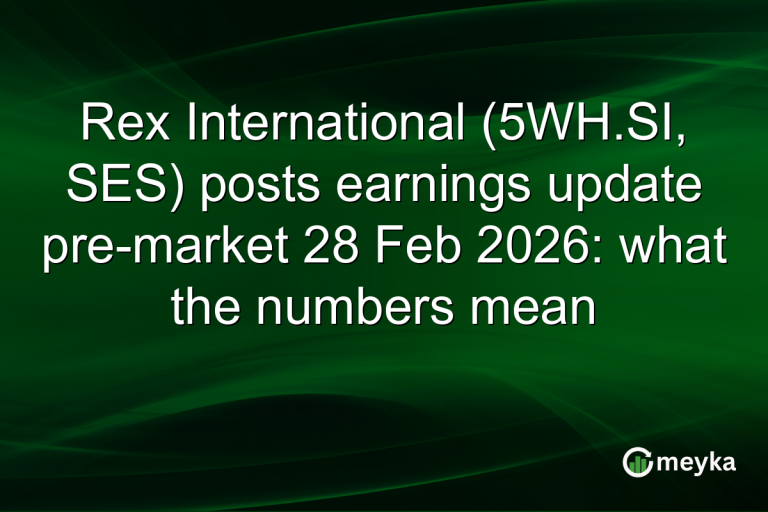 Rex International (5WH.SI, SES) posts earnings update pre-market 28 Feb 2026: what the numbers mean