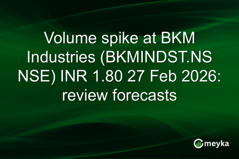 Volume spike at BKM Industries (BKMINDST.NS NSE) INR 1.80 27 Feb 2026: review forecasts