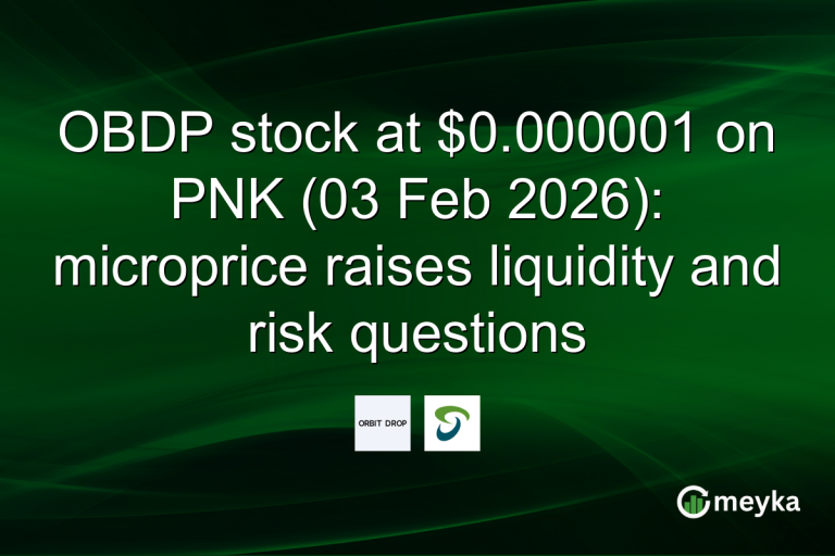 OBDP stock at $0.000001 on PNK (03 Feb 2026): microprice raises liquidity and risk questions