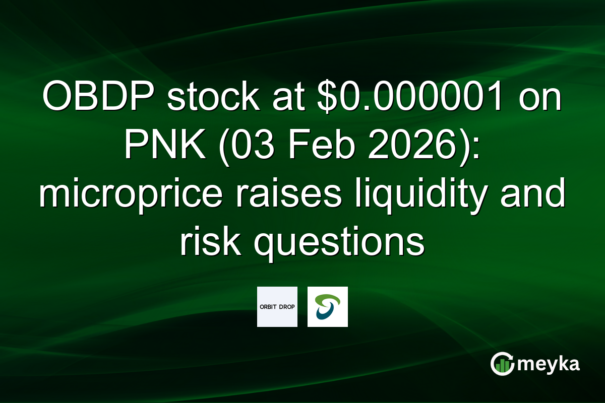 OBDP stock at $0.000001 on PNK (03 Feb 2026): microprice raises liquidity and risk questions