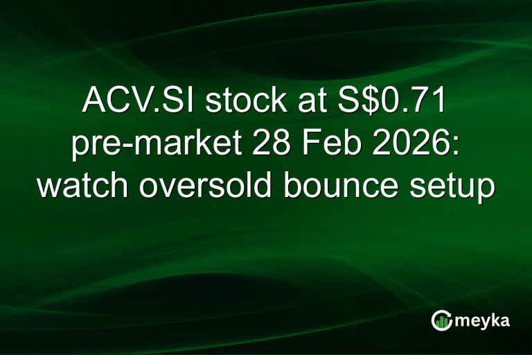 ACV.SI stock at S$0.71 pre-market 28 Feb 2026: watch oversold bounce setup