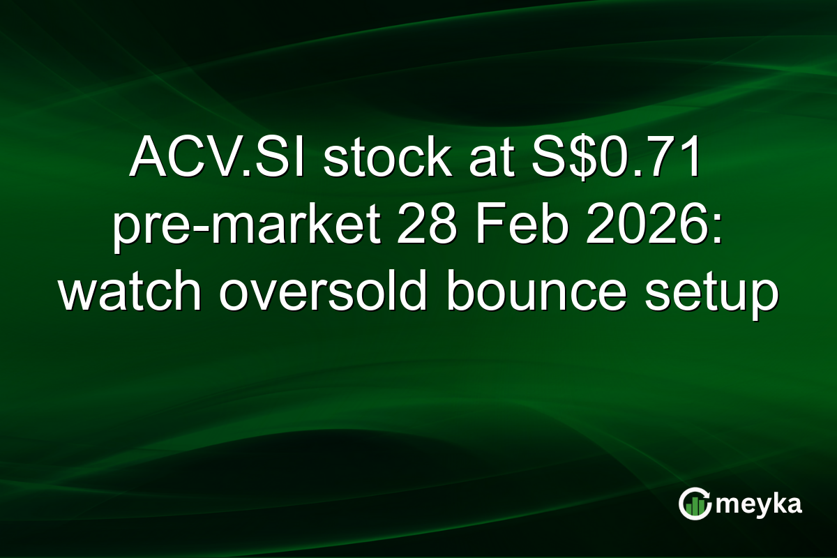 ACV.SI stock at S$0.71 pre-market 28 Feb 2026: watch oversold bounce setup