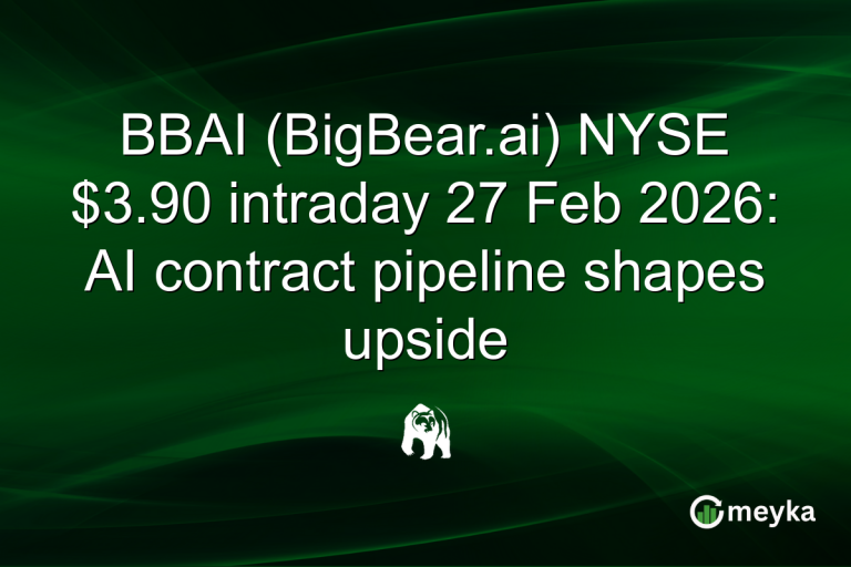 BBAI (BigBear.ai) NYSE $3.90 intraday 27 Feb 2026: AI contract pipeline shapes upside