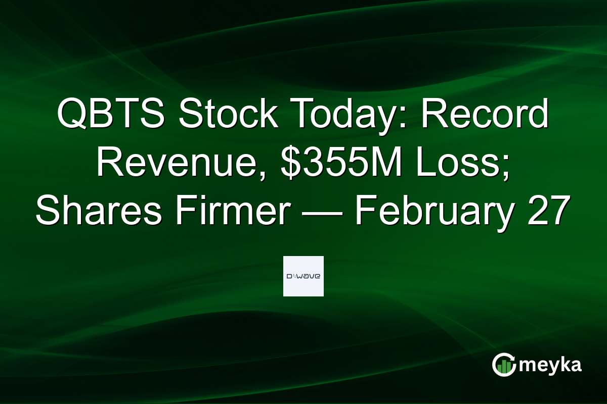 QBTS Stock Today: Record Revenue, $355M Loss; Shares Firmer — February 27