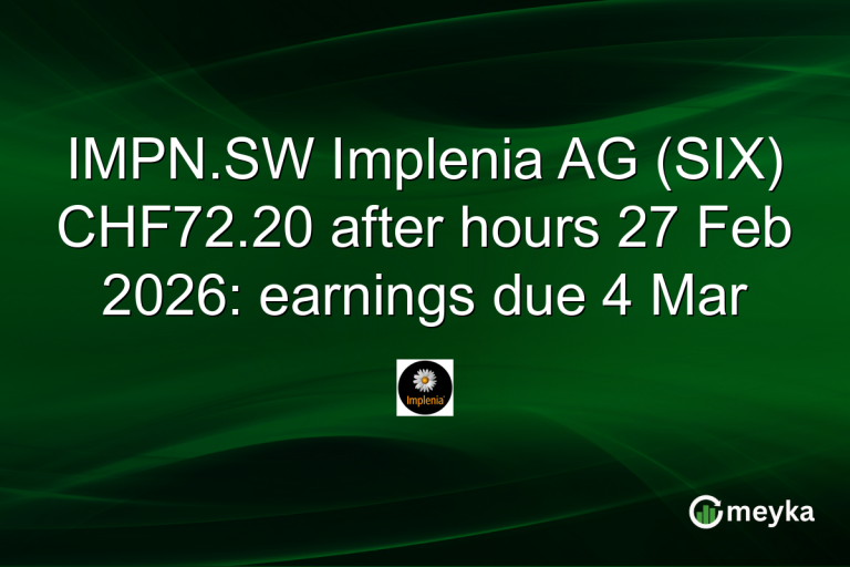 IMPN.SW Implenia AG (SIX) CHF72.20 after hours 27 Feb 2026: earnings due 4 Mar
