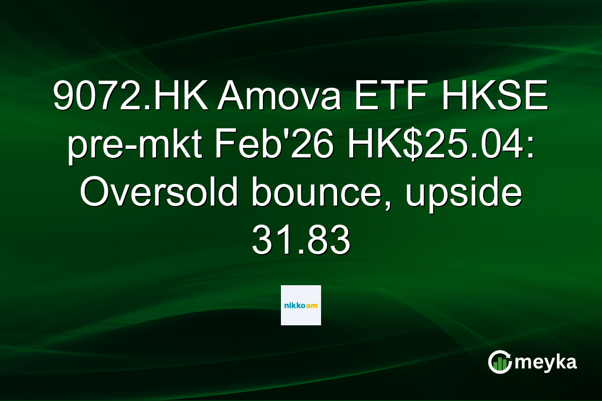 9072.HK Amova ETF HKSE pre-mkt Feb’26 HK$25.04: Oversold bounce, upside 31.83