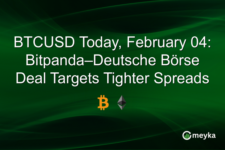 BTCUSD Today, February 04: Bitpanda–Deutsche Börse Deal Targets Tighter Spreads