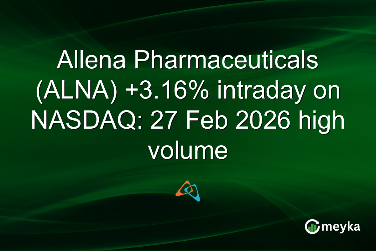 Allena Pharmaceuticals (ALNA) +3.16% intraday on NASDAQ: 27 Feb 2026 high volume
