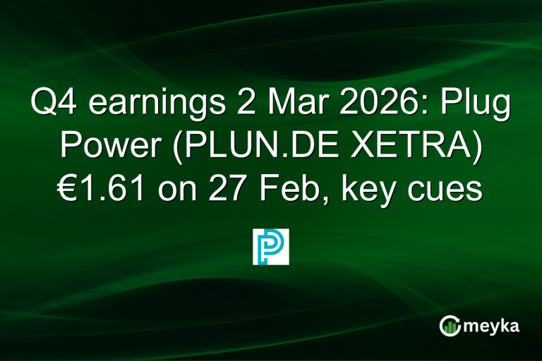 Q4 earnings 2 Mar 2026: Plug Power (PLUN.DE XETRA) €1.61 on 27 Feb, key cues