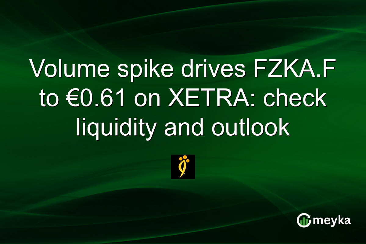 Volume spike drives FZKA.F to €0.61 on XETRA: check liquidity and outlook