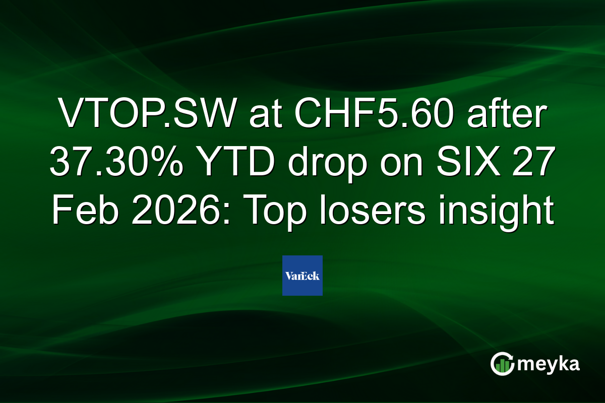 VTOP.SW at CHF5.60 after 37.30% YTD drop on SIX 27 Feb 2026: Top losers insight