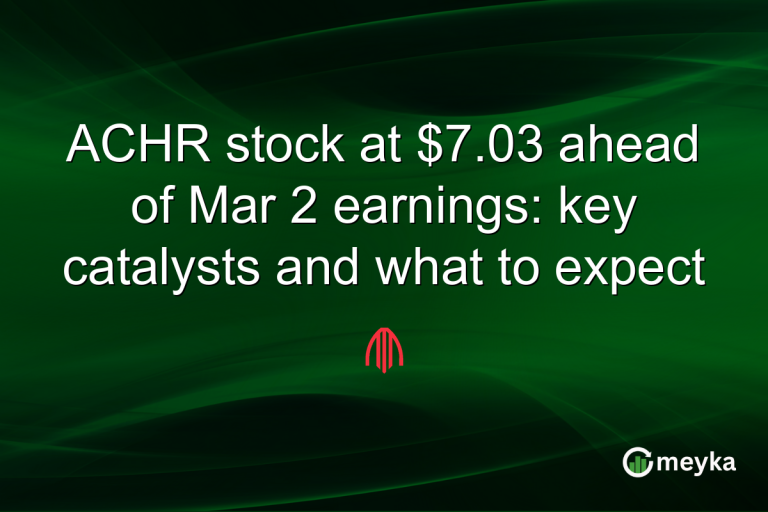 ACHR stock at $7.03 ahead of Mar 2 earnings: key catalysts and what to expect