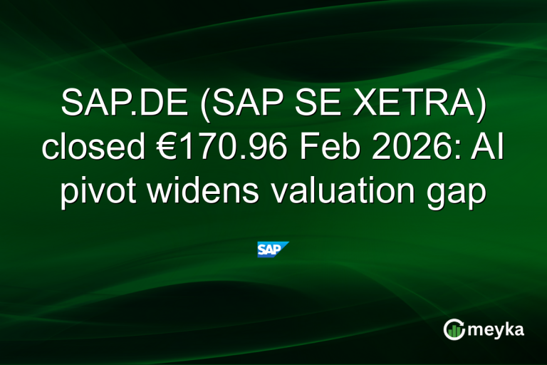 SAP.DE (SAP SE XETRA) closed €170.96 Feb 2026: AI pivot widens valuation gap