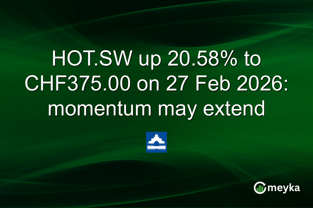 HOT.SW up 20.58% to CHF375.00 on 27 Feb 2026: momentum may extend