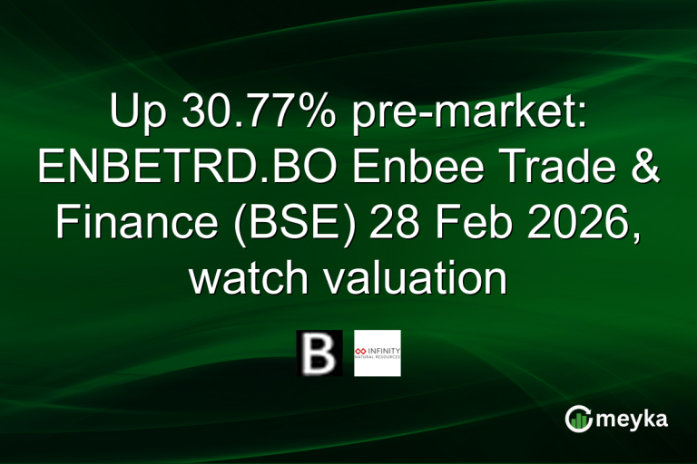 Up 30.77% pre-market: ENBETRD.BO Enbee Trade & Finance (BSE) 28 Feb 2026, watch valuation