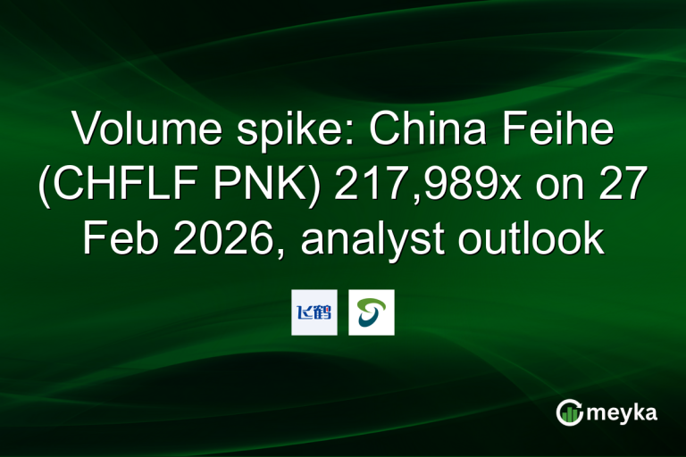 Volume spike: China Feihe (CHFLF PNK) 217,989x on 27 Feb 2026, analyst outlook