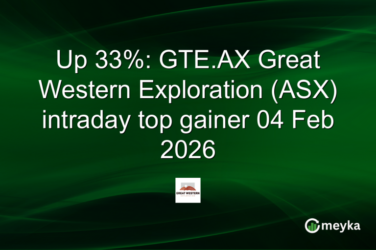 Up 33%: GTE.AX Great Western Exploration (ASX) intraday top gainer 04 Feb 2026