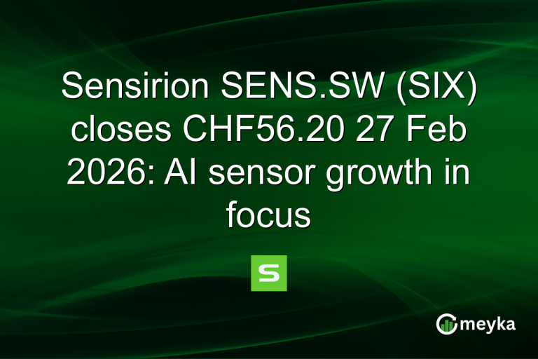 Sensirion SENS.SW (SIX) closes CHF56.20 27 Feb 2026: AI sensor growth in focus