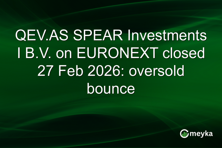 QEV.AS SPEAR Investments I B.V. on EURONEXT closed 27 Feb 2026: oversold bounce