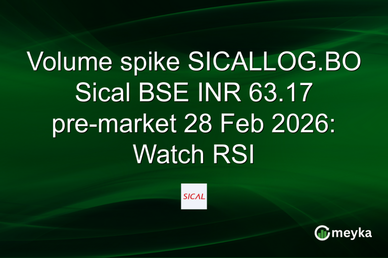Volume spike SICALLOG.BO Sical BSE INR 63.17 pre-market 28 Feb 2026: Watch RSI