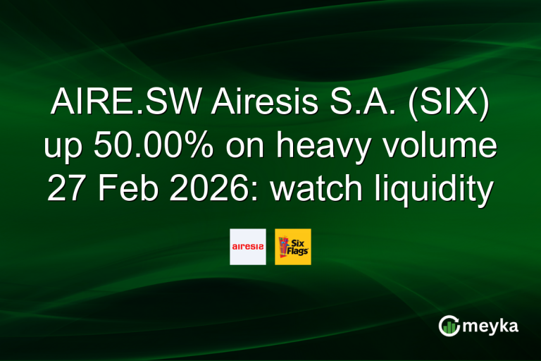 AIRE.SW Airesis S.A. (SIX) up 50.00% on heavy volume 27 Feb 2026: watch liquidity