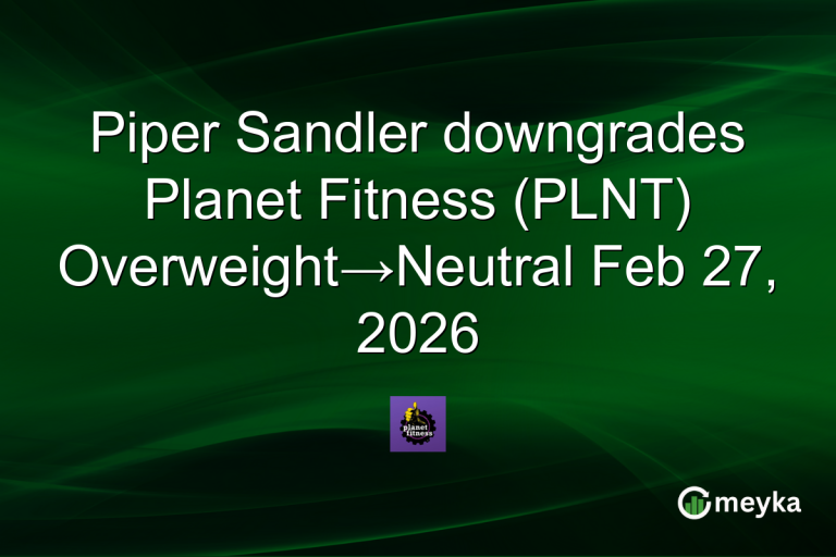 Piper Sandler downgrades Planet Fitness (PLNT) Overweight→Neutral Feb 27, 2026
