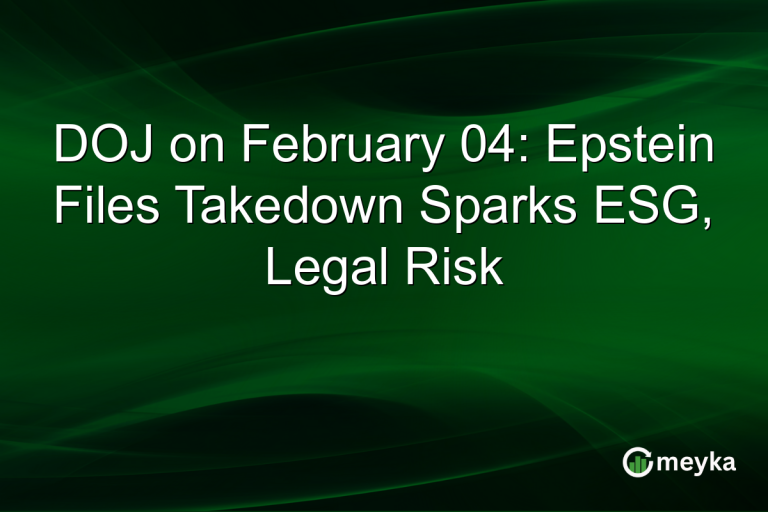 DOJ on February 04: Epstein Files Takedown Sparks ESG, Legal Risk