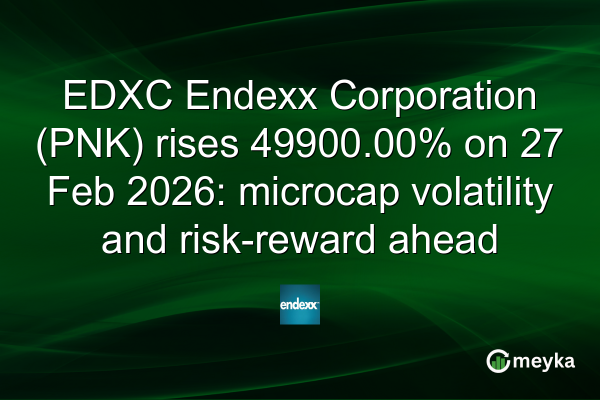 EDXC Endexx Corporation (PNK) rises 49900.00% on 27 Feb 2026: microcap volatility and risk-reward ahead