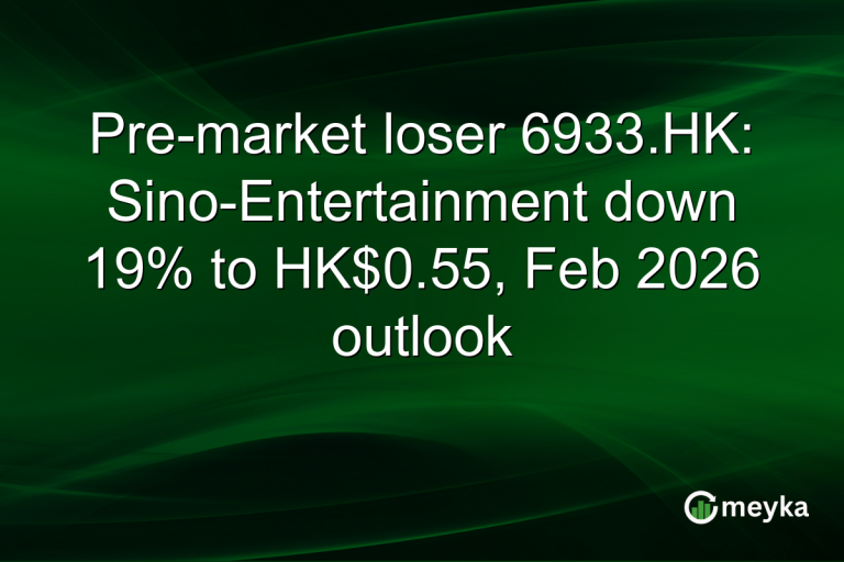 Pre-market loser 6933.HK: Sino-Entertainment down 19% to HK$0.55, Feb 2026 outlook